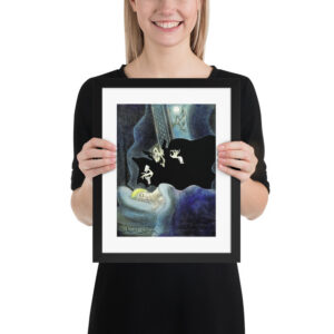 Framed. 11" x 14" Gahan Wilson PLAYBOY Vampire cartoon